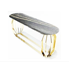 Sleek Brass Console Table