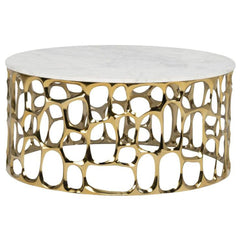 Round Brass Coffee Table