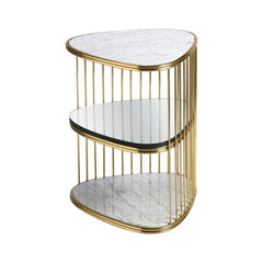 Compact Brass End Table