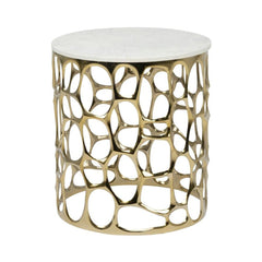 Handcrafted Brass End Table