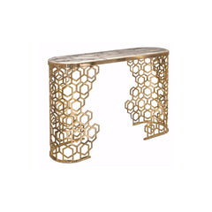 Minimal Look Brass Console Table