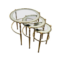 Brass Slide-In Nesting Table